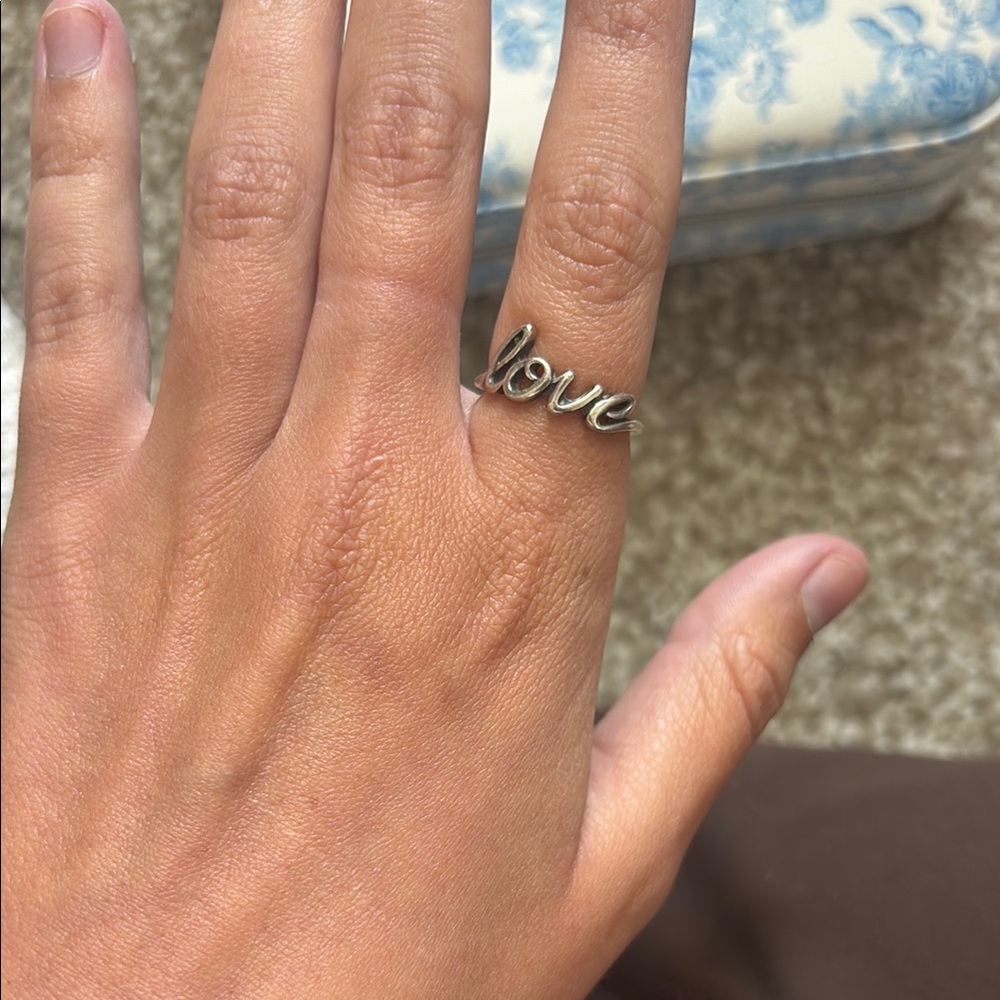 James Avery Silver love Ring